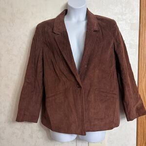 VTG British Mist Brown Corduroy Blazer Jacket Academia Preppy 80's 20